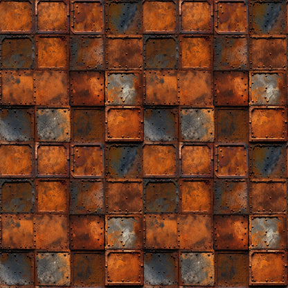 Rusted Iron Metal Textures Pattern 4 Quilting Cotton Fabric