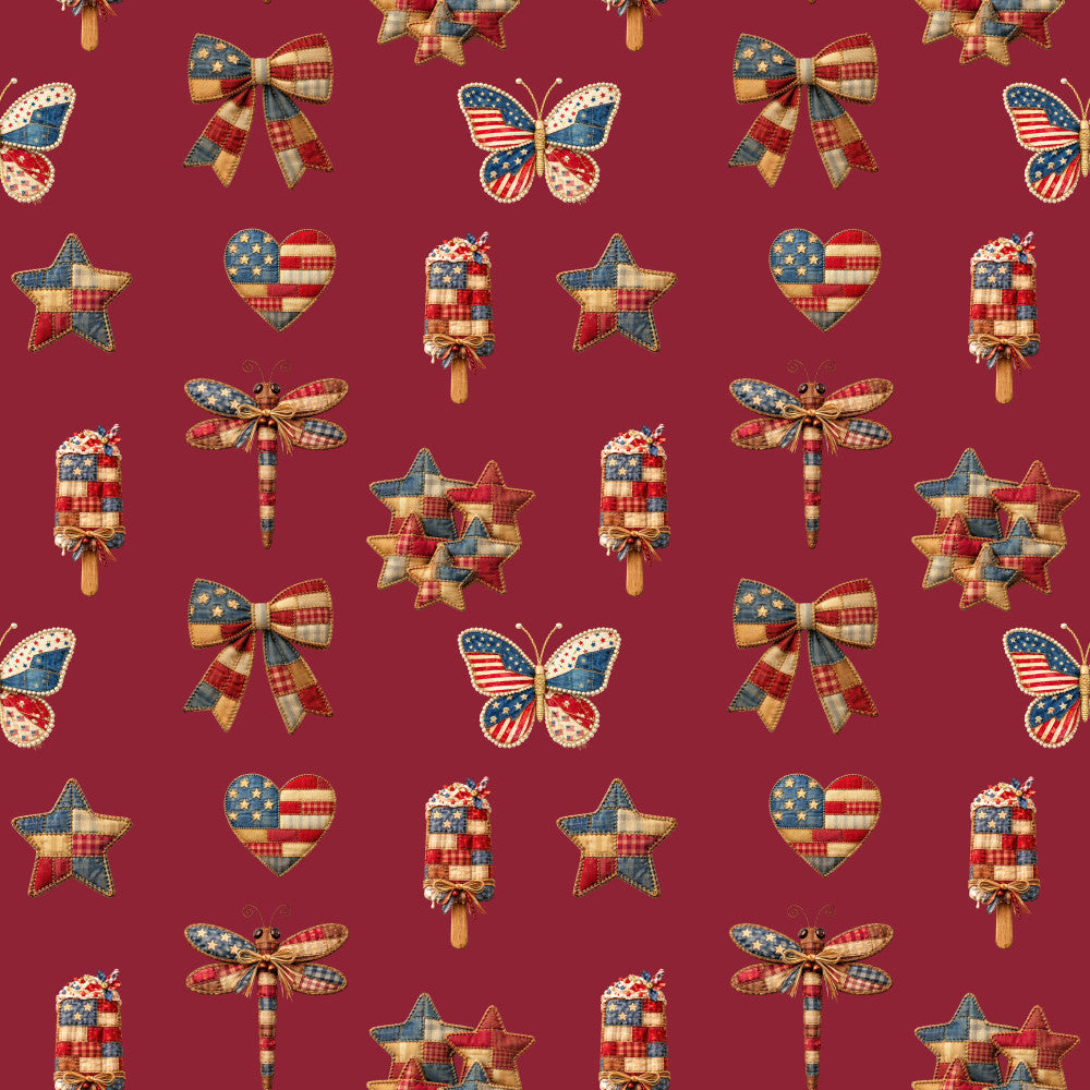 Heritage Star Parade Pattern 4 Minky Fabric