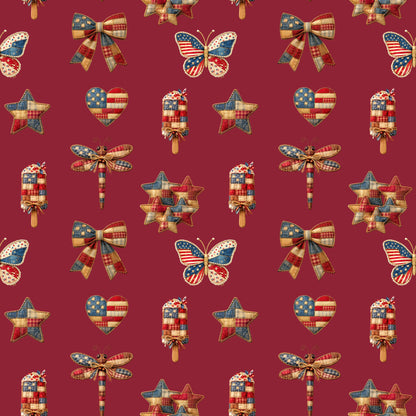 Heritage Star Parade Pattern 4 Minky Fabric