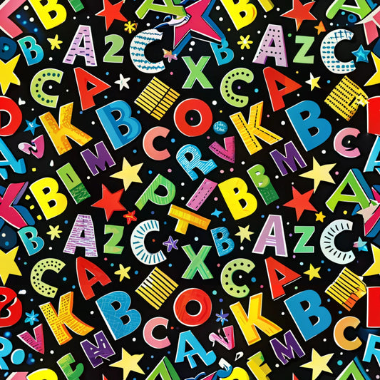 Back to School Pattern 15 Quilting Cotton Fabric