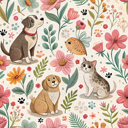 Blossom Buddies Pattern 4 Minky Fabric