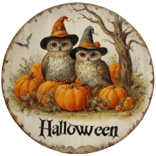 Halloween Owl Ornament Fabric Panel 9
