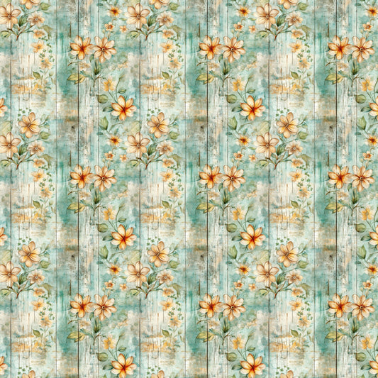 Shabby Rustique Pattern 1 Quilting Cotton Fabric