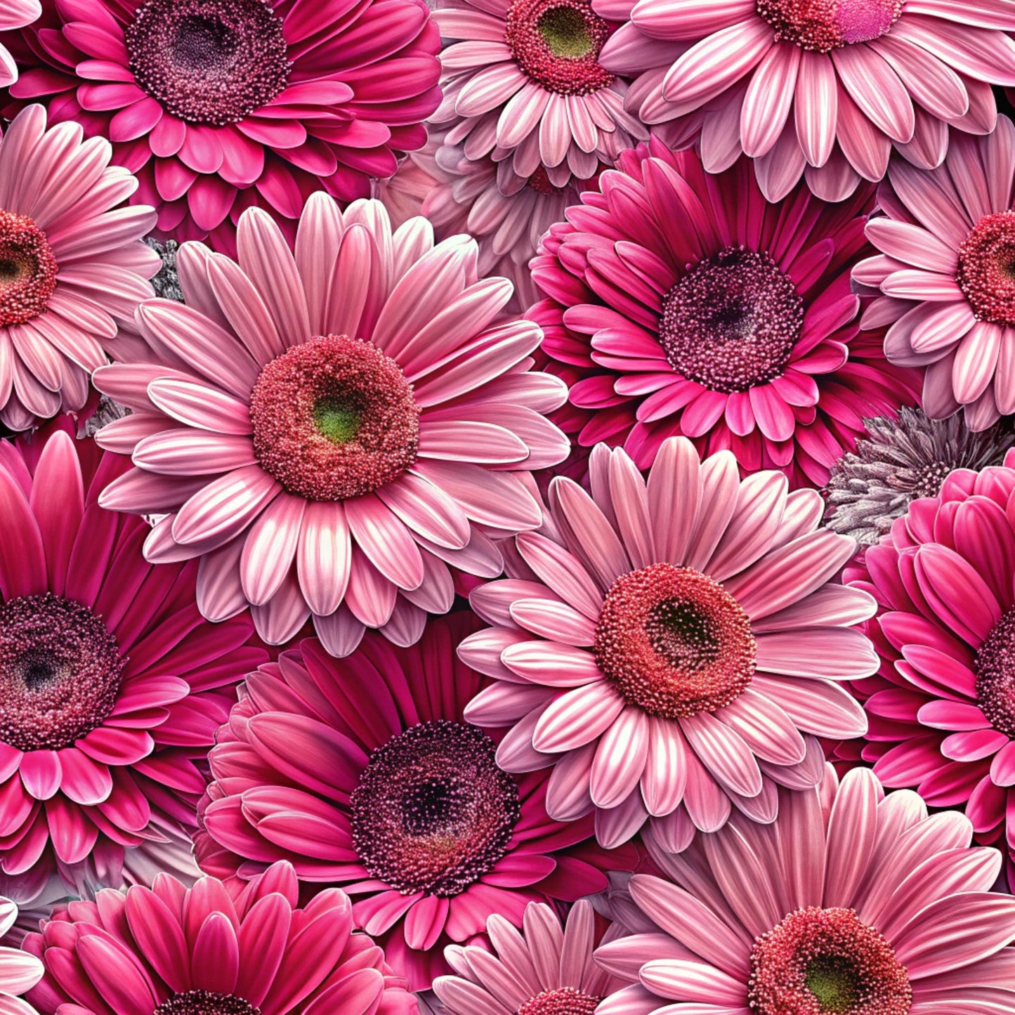 Realistic Flowers Pattern 15 Quilting Cotton Fabric