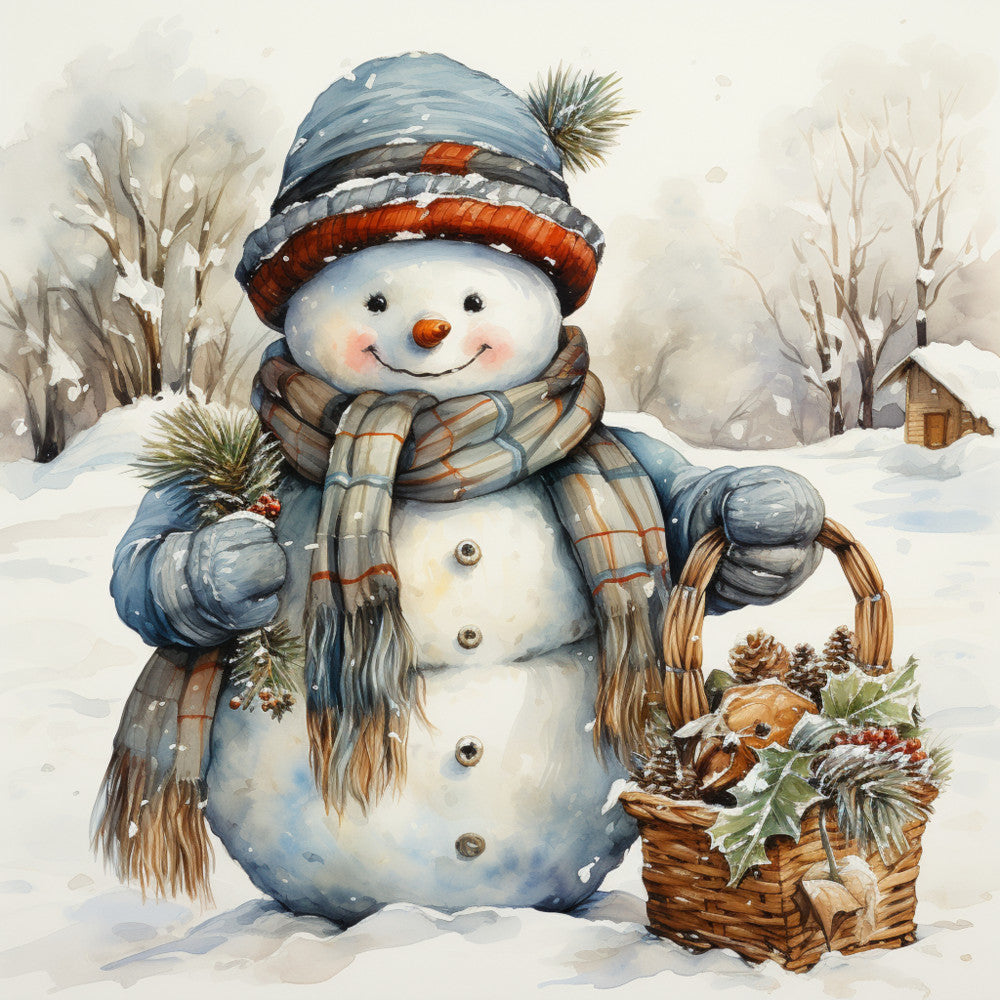 Classic Snowman Fabric Panel 77