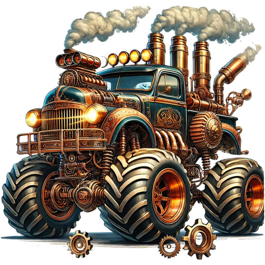 steampunk, brass, copper, bronze, gold, teal, navy blue, cream, industrial, vintage, mechanical, gears, engines, trucks, vehicles, retro, fantasy, whimsical, adventure, gears and cogs, smokestack, boiler, pipes, action-packed, boy themed, masculine, sci-fi, alternative, novelty, bold graphics