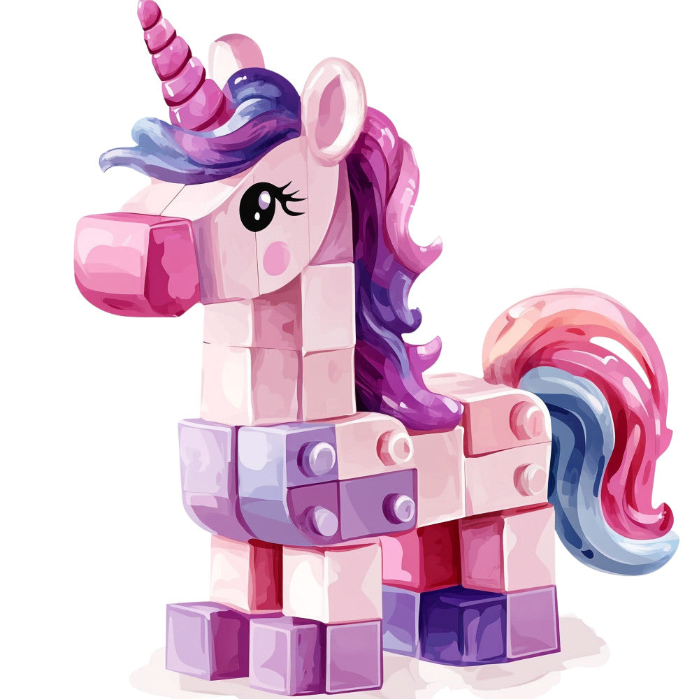 Building Bricks Animals Fabric Panel 25