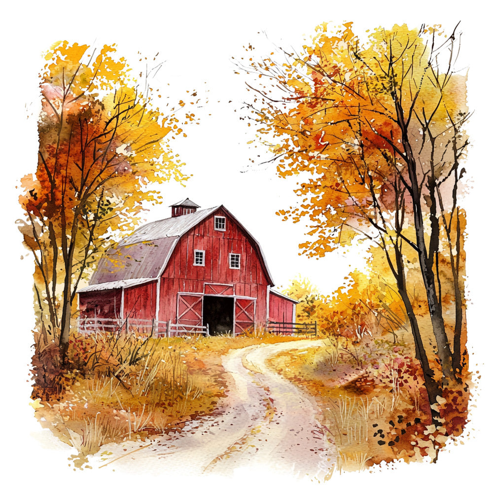 Autumn Landscape Fabric Panel 6