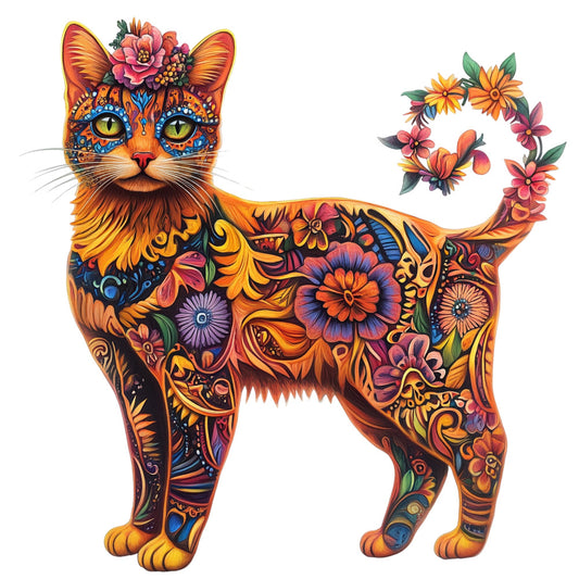 Cats de Los Muertos Fabric Panel 15