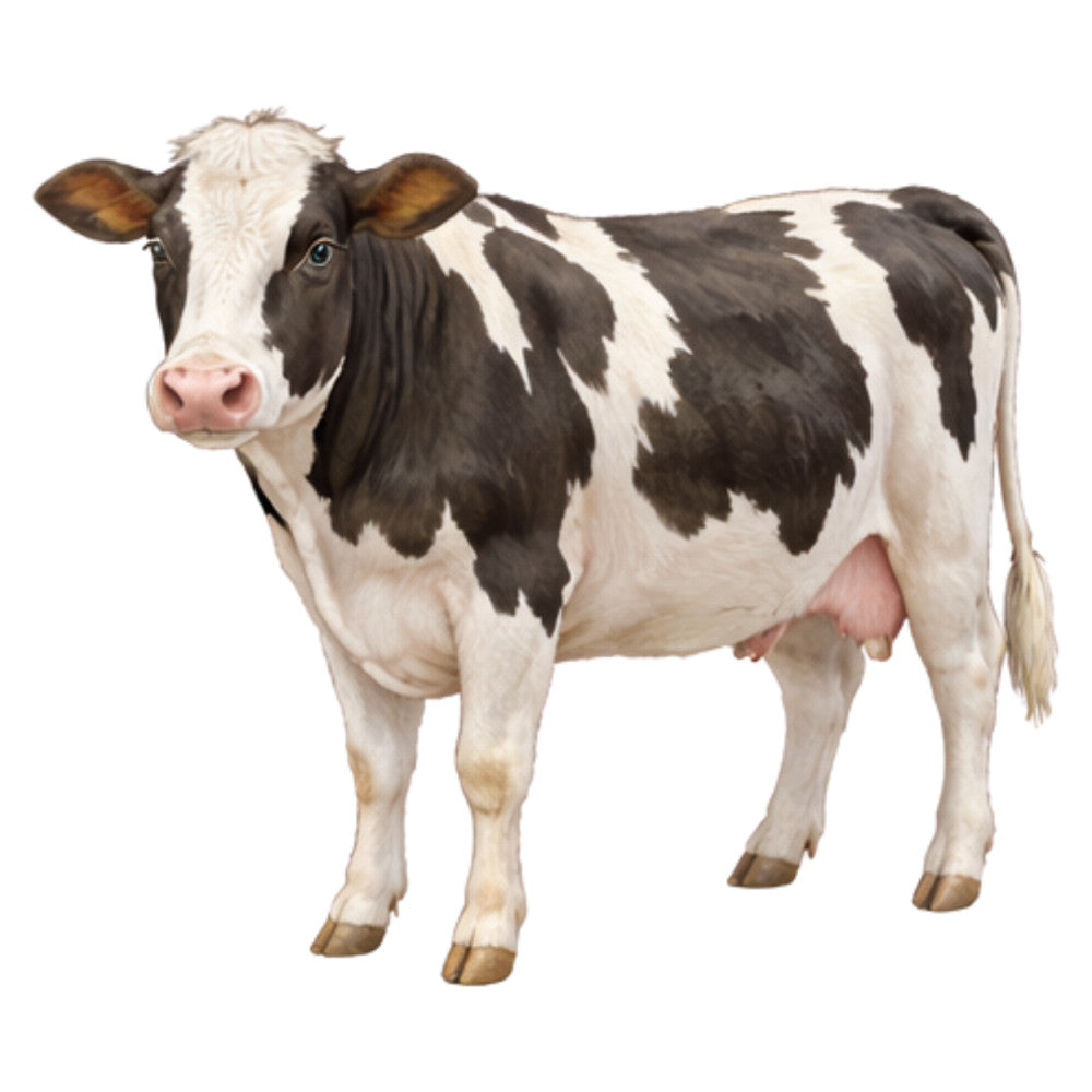 dairy cow, holstein, black and white, cream, pink nose, farm animals, farmhouse, rural, countryside, livestock, realistic, detailed, animal portrait, cow print, agricultural, rustic, nature, farm life, barn, pastoral, domestic animals, veterinary, gentle, peaceful, traditional, cattle, bovine, udderly adorable