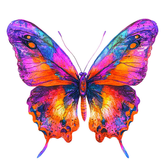 Vibrant Butterflies Fabric Panel 1