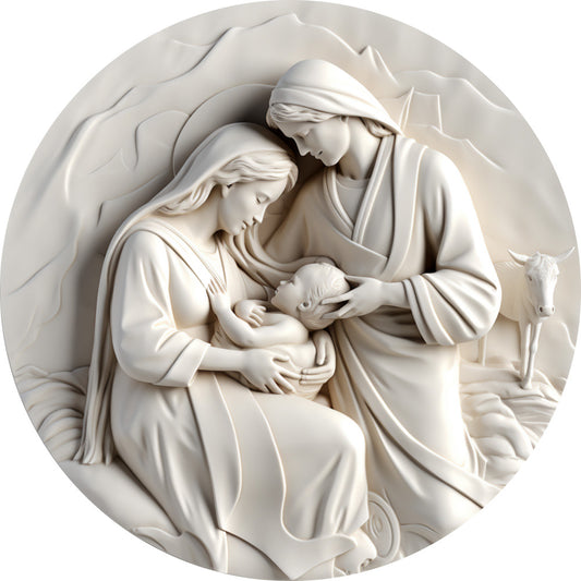 Nativity Christmas Ornaments Fabric Panel 19