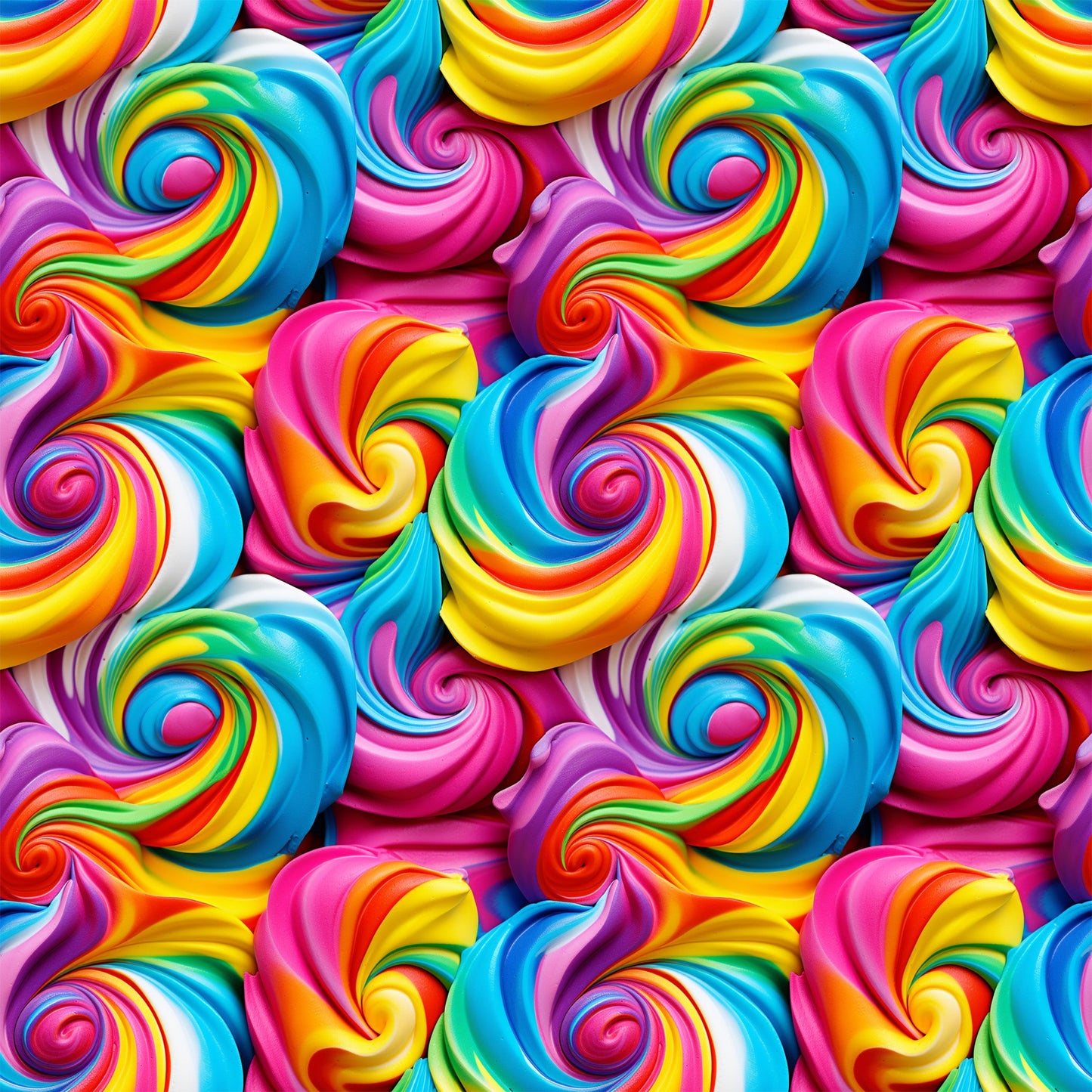 Yummy Frosting Pattern 8 Quilting Cotton Fabric