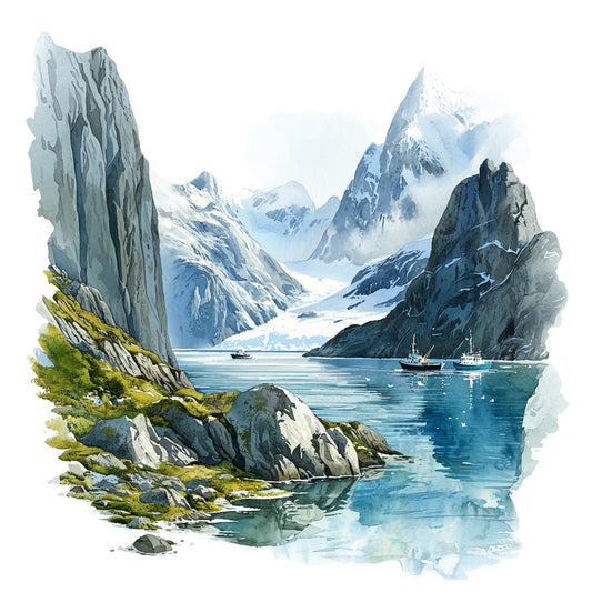 Greenland Landscape Fabric Panel 16