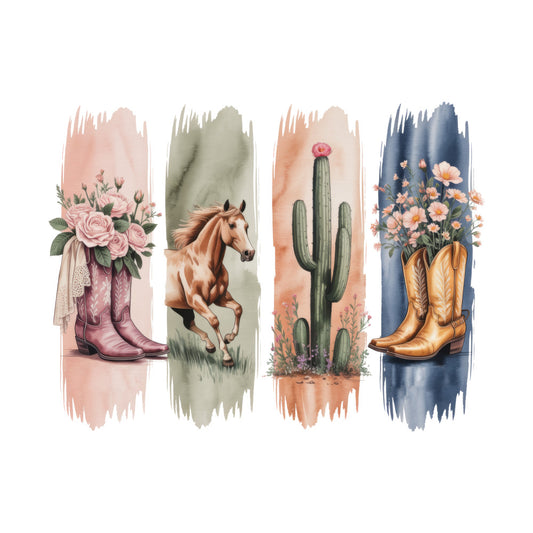 Western Brushstroke Fabric Panel 11