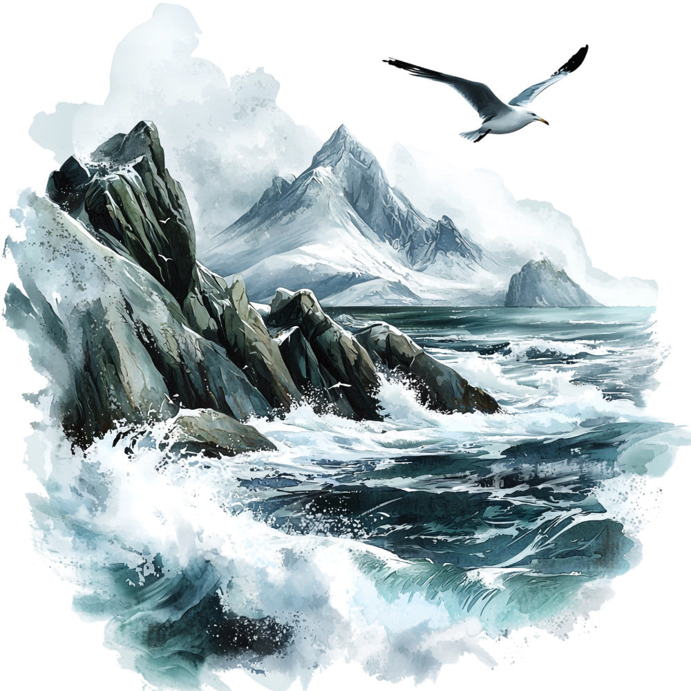 Greenland Landscape Fabric Panel 34