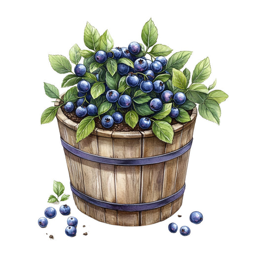 Blueberry Gardens Fabric Panel 35