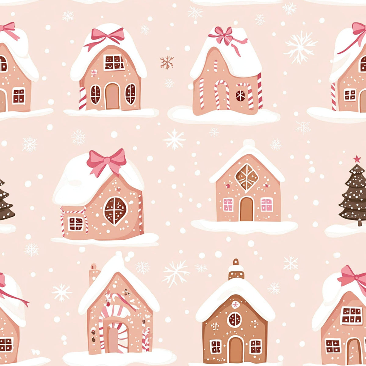 Peppermint Bows Pattern 2 Minky Fabric
