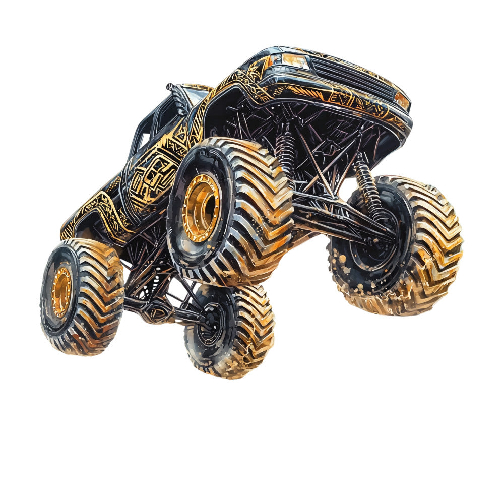 Monster Truck Show Fabric Panel 10