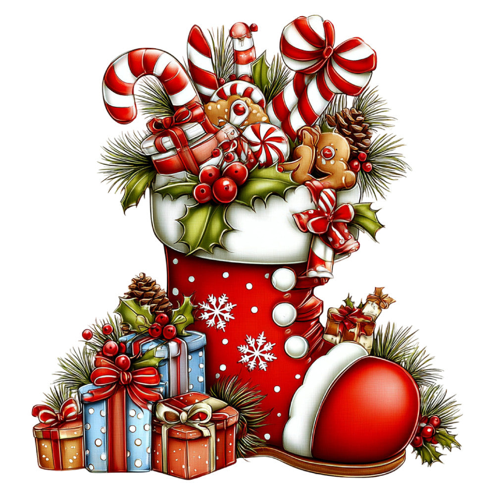 red, white, candy cane, peppermint, gingerbread, holly, pine, festive, christmas, holiday, winter, whimsical, traditional, striped, polka dot, gifts, presents, ornaments, santa hat, stocking, evergreen, berries, bows, ribbons, cone, nutcracker, seasonal, decorative, cheerful, nostalgic