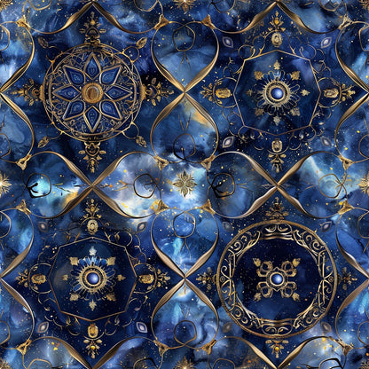 Gilded Starlight Pattern 4 Minky Fabric