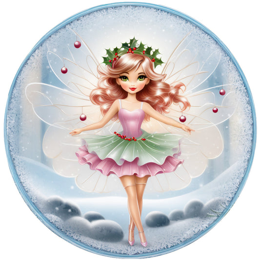 Winter Fairy Ornament Fabric Panel 14
