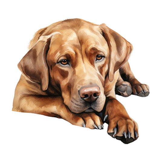 Watercolor Labrador Fabric Panel 30