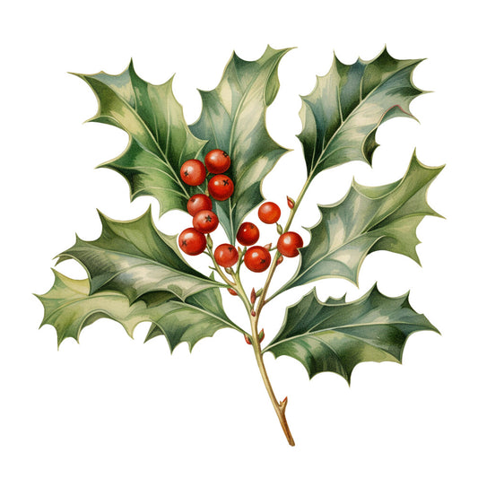 Holly and Baubles Fabric Panel 10