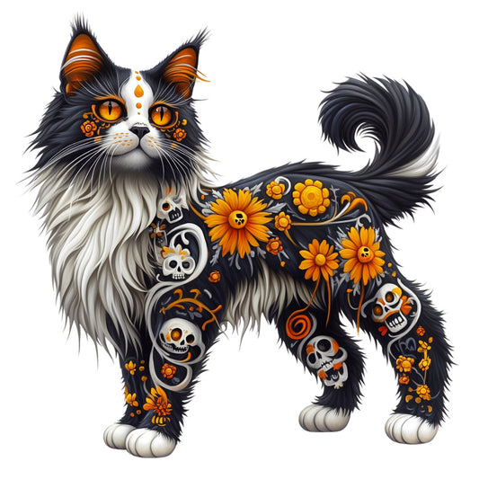 Cats de Los Muertos Fabric Panel 26