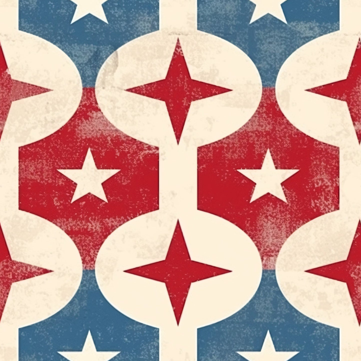 Distressed Patriotic Pattern 12 Quilting Cotton Fabric