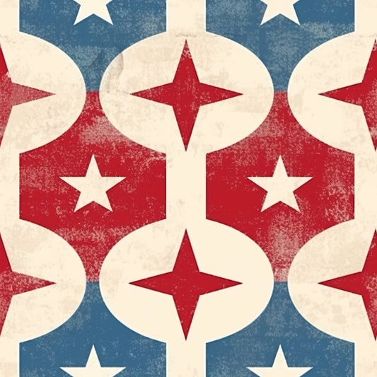Distressed Patriotic Pattern 12 Quilting Cotton Fabric