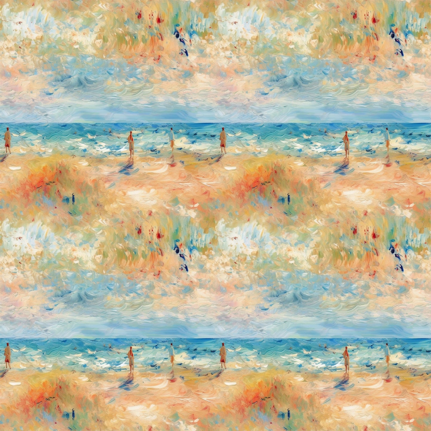 Monet Inspired Art Pattern 10 Quilting Cotton Fabric
