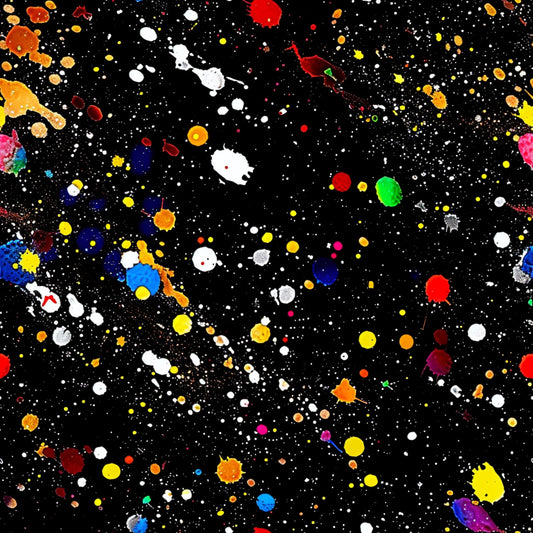 Glitter Paint Splatter Pattern 10 Quilting Cotton Fabric