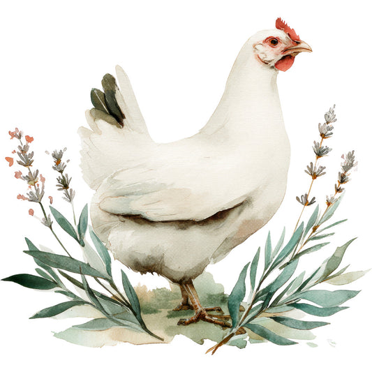 Farmhouse Chicken Decor Fabric Panel 15