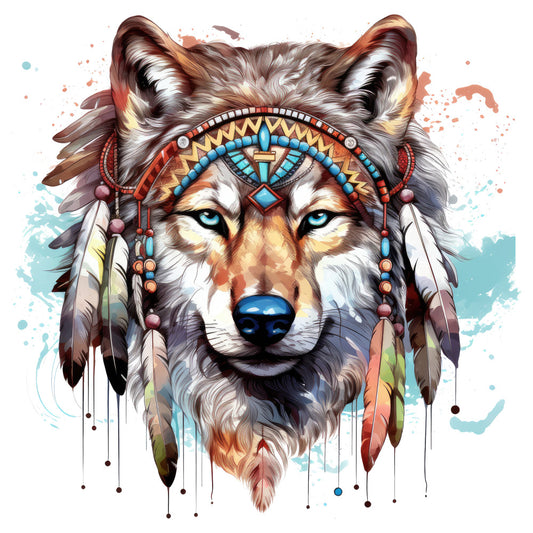 Life Of Native American Fabric Panel 13