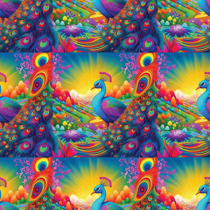 Colorful Animals and Plants Pattern 3 Quilting Cotton Fabric
