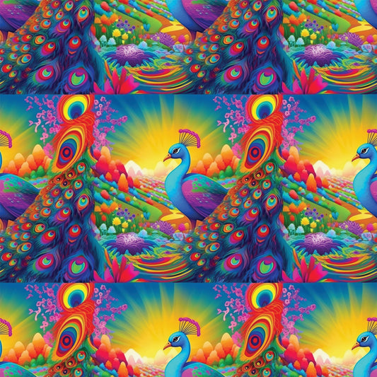 Colorful Animals and Plants Pattern 3 Quilting Cotton Fabric