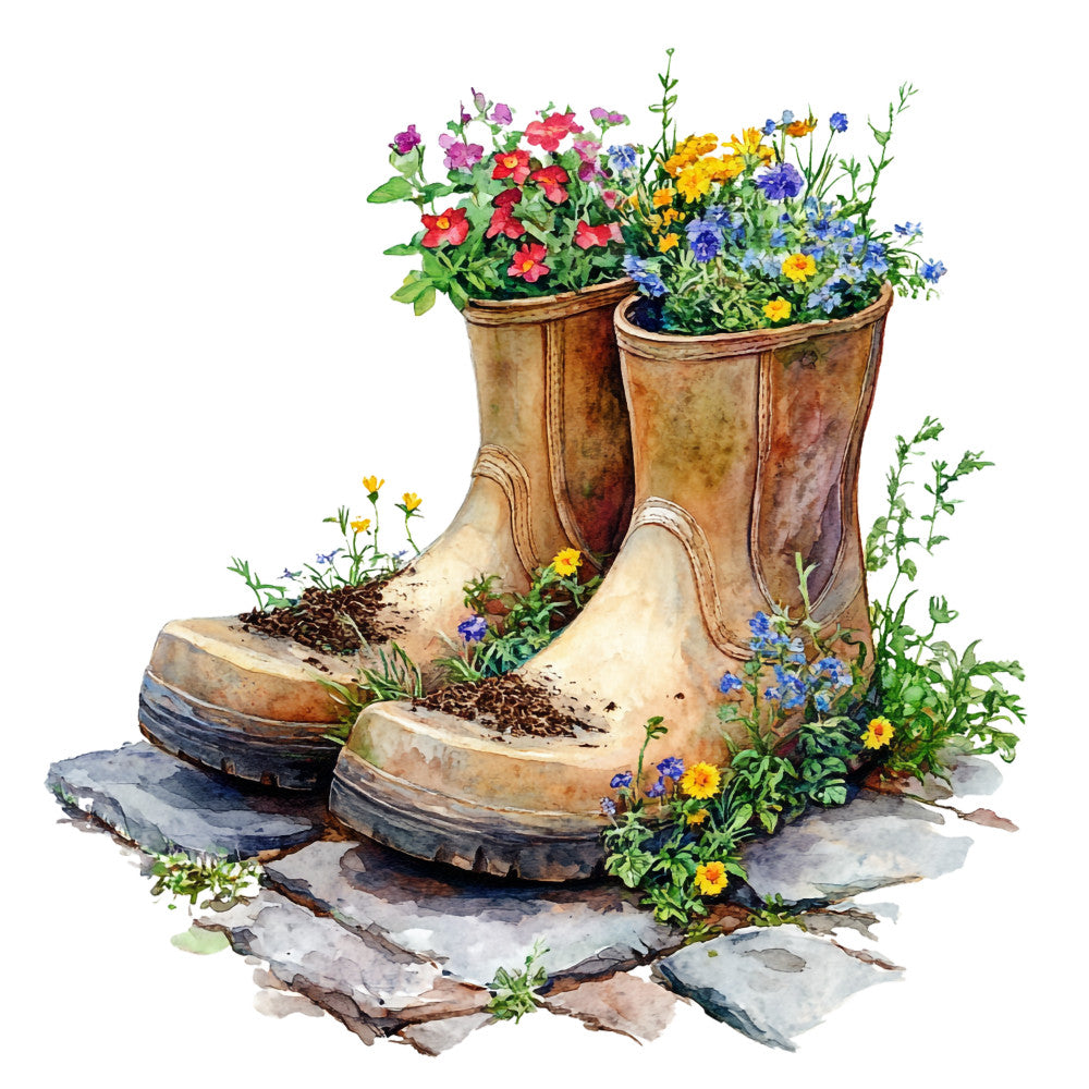 Vintage Garden Fabric Panel 15