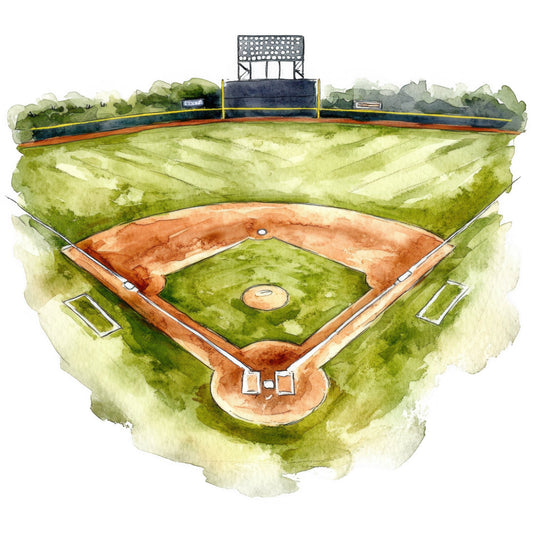 baseball, sports, stadium, scoreboard, bleachers, grass green, rust brown, navy blue, cream white, athletic, americana, outdoor recreation, diamond field, home plate, dugout, summer, sports fan, baseball field, ballpark, game day, vintage sports, traditional american, nostalgic, recreational theme, sports themed, ballgame, outfield, infield