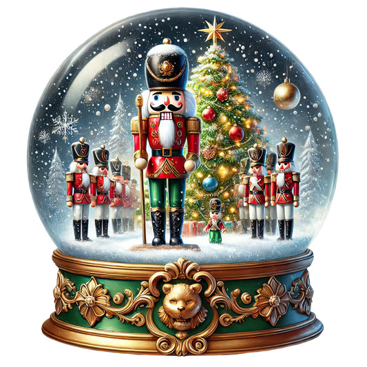 Christmas Snow Globes Fabric Panel 14