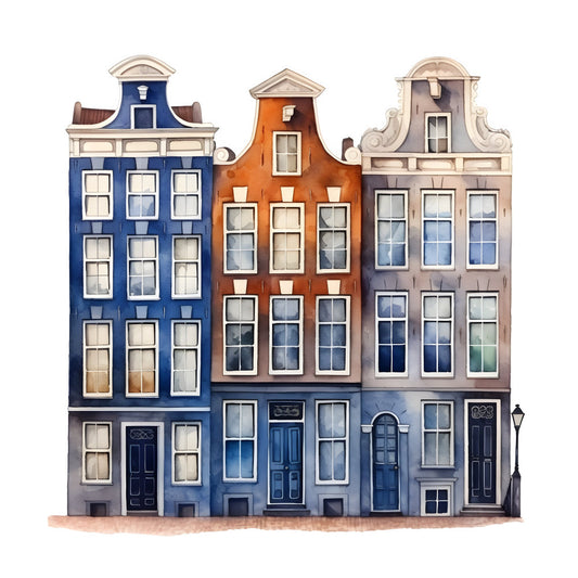 amsterdam architecture, architectural buildings, blue buildings, brown buildings, canal houses, classic buildings, colonial architecture, cream colored, dutch architecture, dutch buildings, european architecture, gabled roofs, gray buildings, historic buildings, historical architecture, heritage buildings, navy blue, orange buildings, rust colored, tan colored, traditional architecture, townhouses, urban architecture, vintage buildings, vintage style, warm tones
