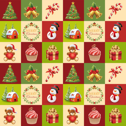 Retro Holiday Cheer Pattern 5 Minky Fabric