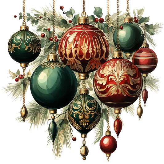 Elegant Christmas Fabric Panel 5
