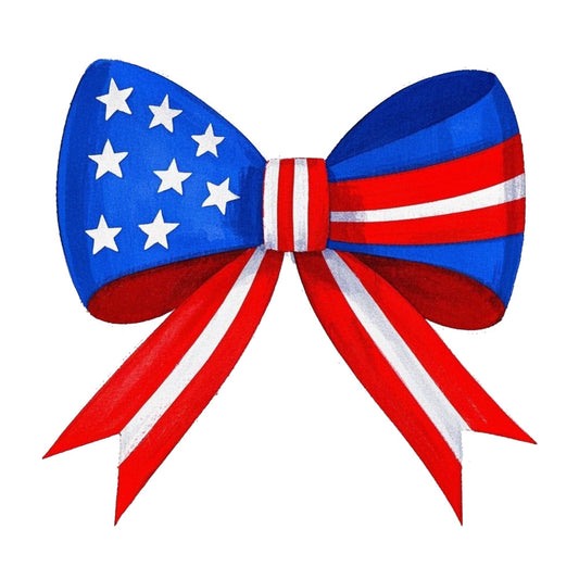 Patriotic Bows Fabric Panel 2