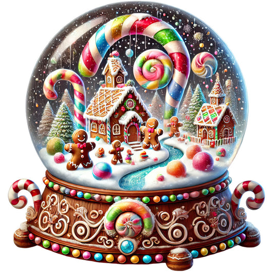 Christmas Snow Globes Fabric Panel 69