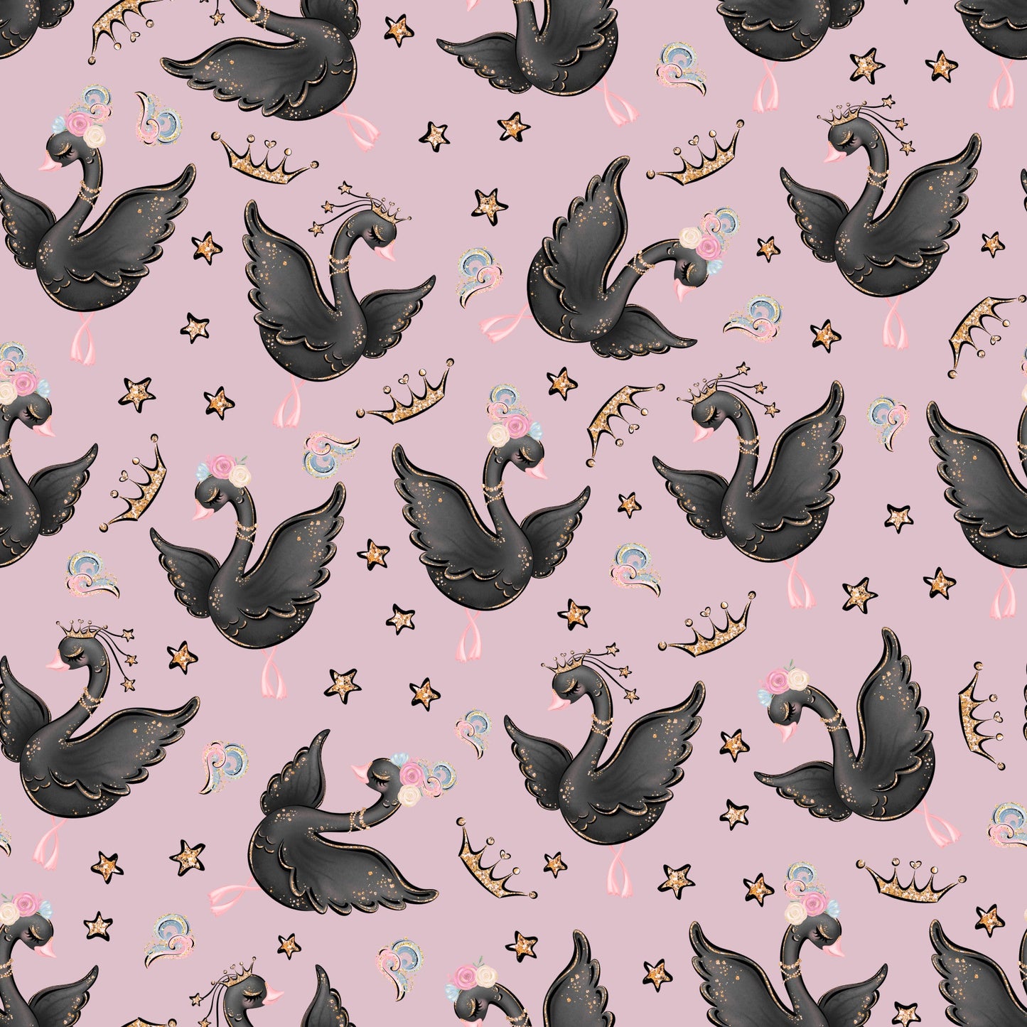 Sweet Ballerina Pattern 4 Quilting Cotton Fabric