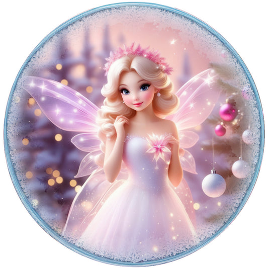 Winter Fairy Ornament Fabric Panel 20