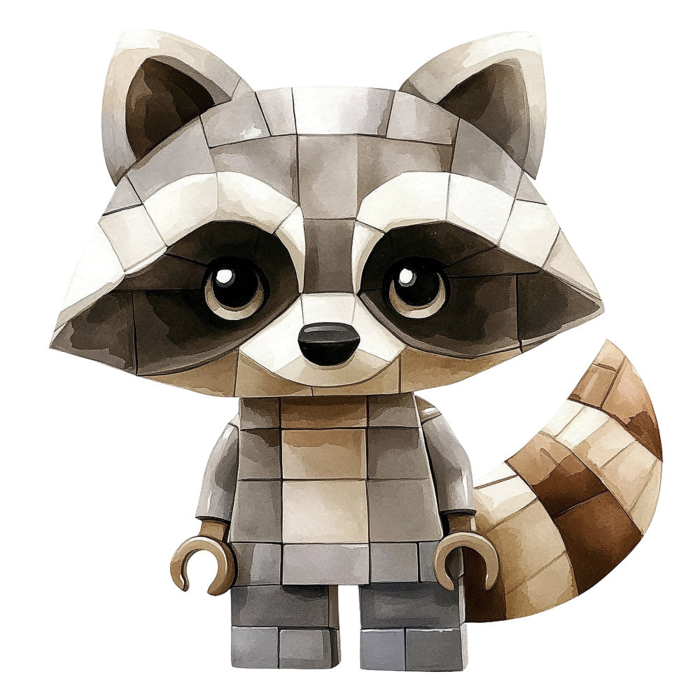 Building Bricks Animals Fabric Panel 26