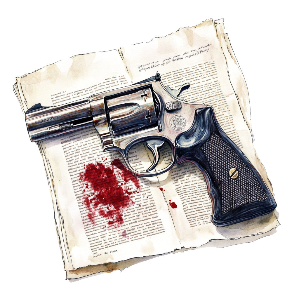 Murder Mystery Fabric Panel 22