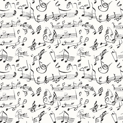 Inked Melodies Pattern 5 Minky Fabric